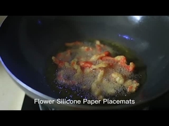 Papel de cozinha redondo impresso não pegajoso e descartável com revestimento de silicone de pergaminho